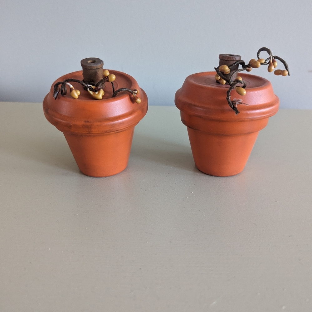 Fall Pumpkin 2pc.Set candle holder/candy holders